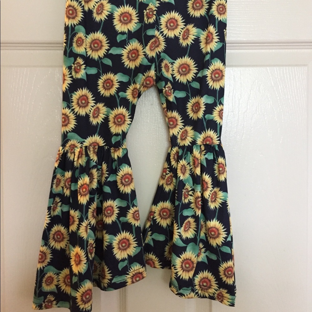Toddler sunflower bell bottoms